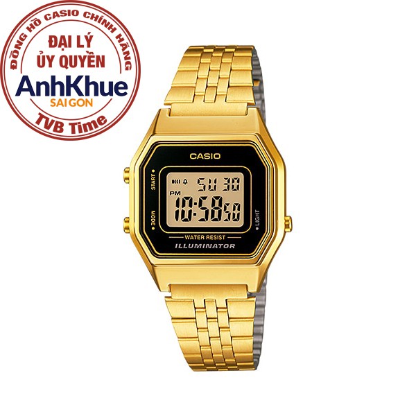 Đồng hồ nữ dây kim loại Casio chính hãng Anh Khuê LA680WGA-1DF (28mm)