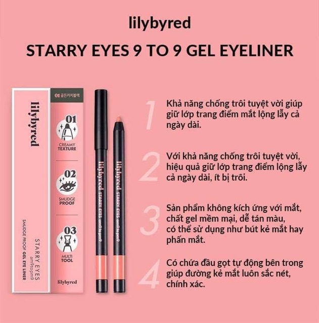 Bút Kẻ Mắt Dạng Gel Lilybyred Starry Eyes Am9 To Pm9 Gel Eyeliner 0.5g | BigBuy360 - bigbuy360.vn