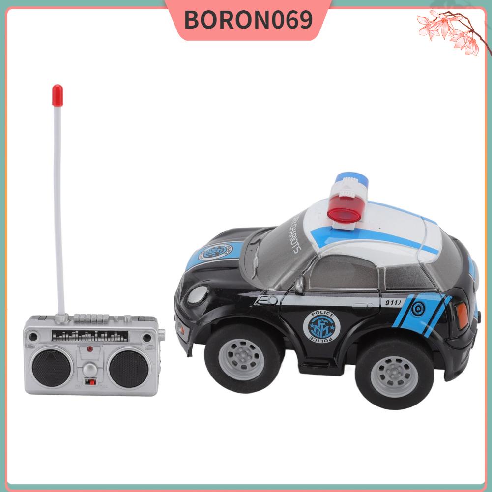 Ô tô điều khiển từ xa 1/43 Quy mô 4 chiều Điện không dây Phong cách hoạt hình tròn Cạnh nhựa Màu đen Mini RC Xe đồ chơi Boron069