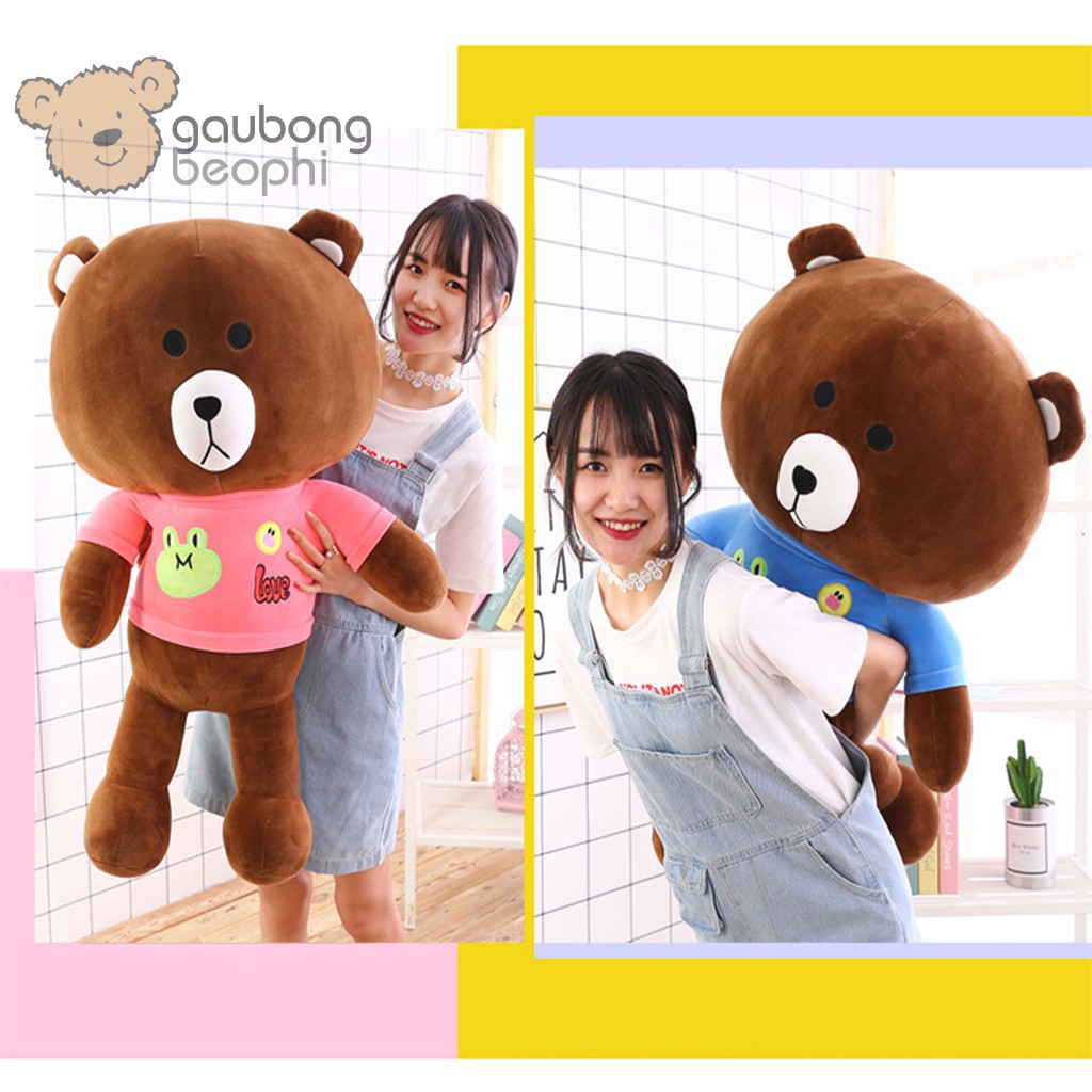 Gấu Bông Brown Nâu Mặc Áo Thỏ Cony – Nhiều Size – Màu Ngẫu Nhiên – Vải Nhung Siêu Mịn – Quà Tặng Valentine 14/2 Cho Nàng