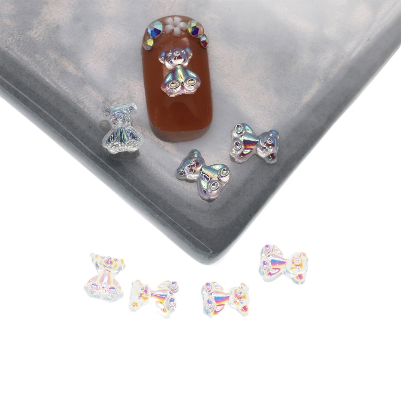 Set 200 Phụ Kiện Nơ 3D Trang Trí Móng Nghệ Thuật Xinh Xắn Charms