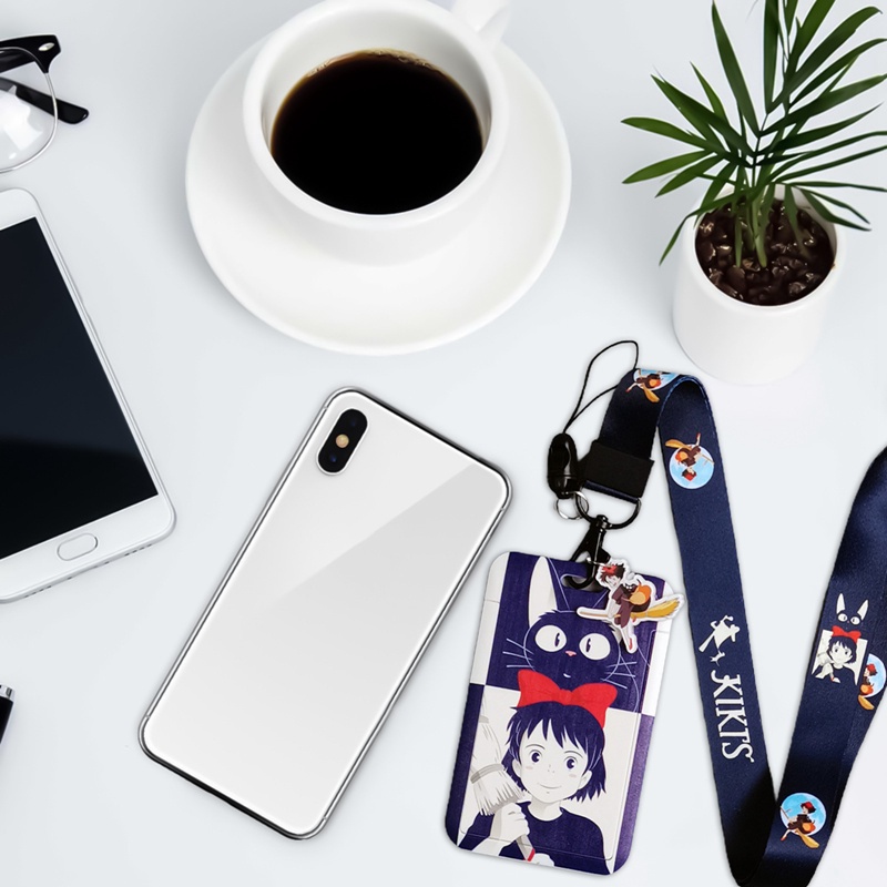 Tmdbyx Dây đeo thẻ ID/ chìa khóa/ điện thoại in họa tiết hoạt hình dễ thương kèm giá đỡ USB tiện dụng