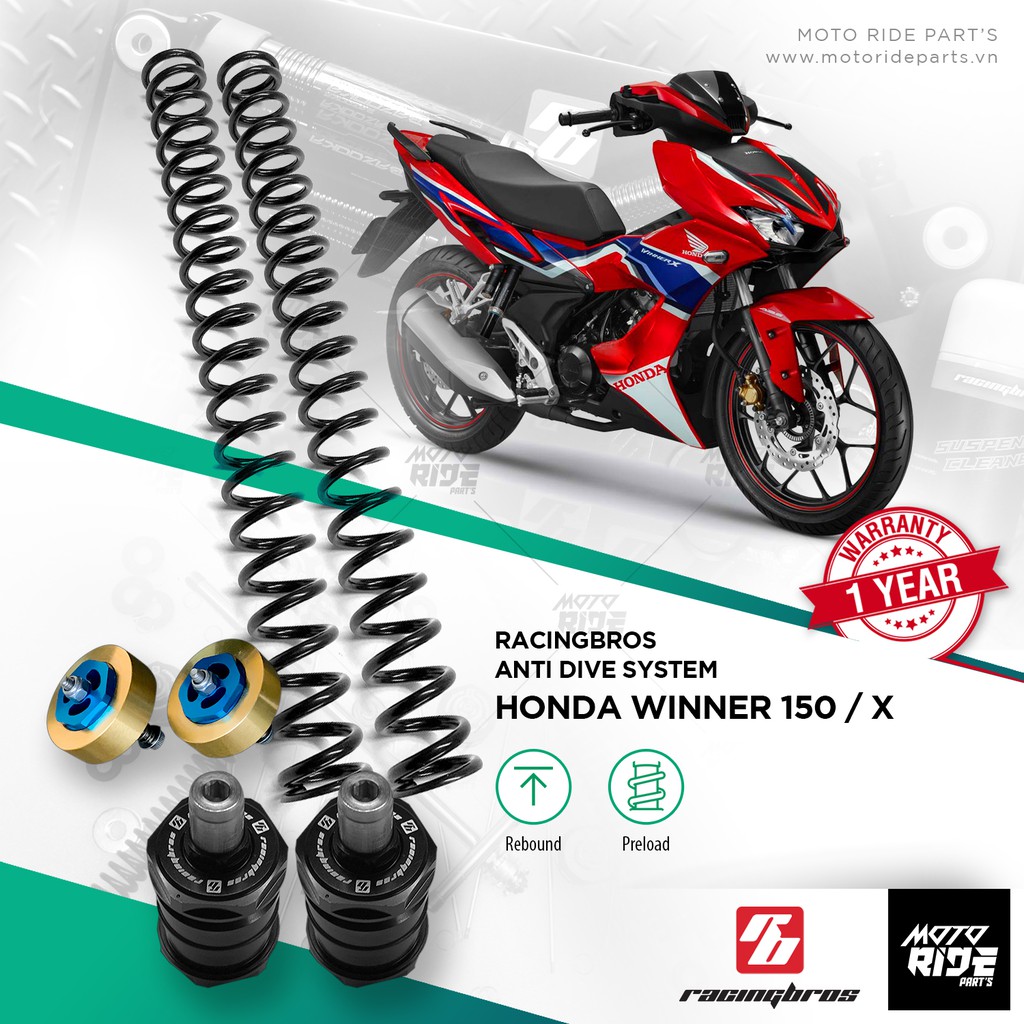 RACINGBROS KIT PHUỘC TRƯỚC ANTI DIVE HONDA WINNER 150