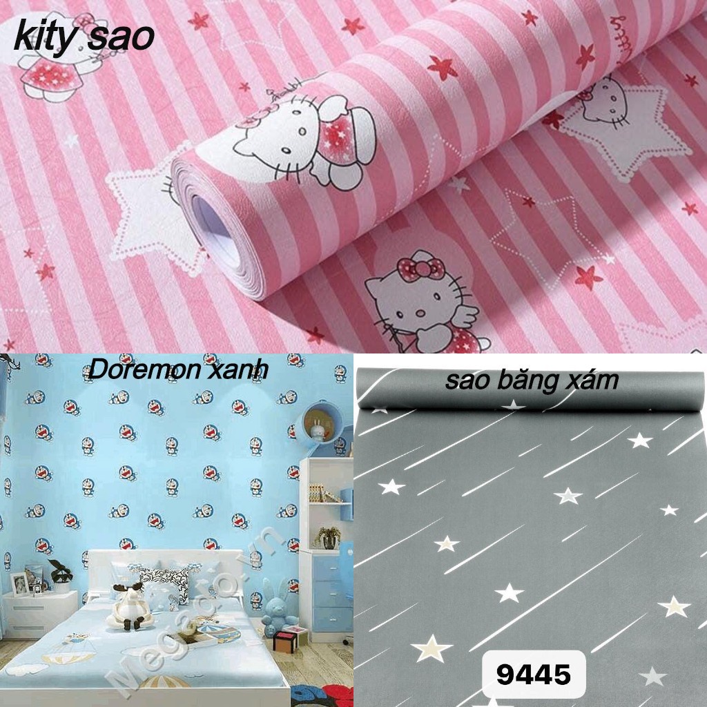 ❤️HÀNG BAO ĐẸP❤️ Giấy dán tường, decal dán tường mẫu hoạt hình cho bé (khổ 45cm dài 10m, có sẵn keo, nhiều mẫu mới đẹp )