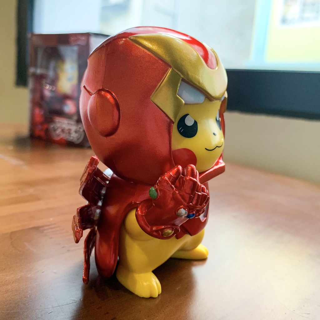 Mô hình Pika x Ironman cao 13cm, nặng 240g, thiết kế độc đáo, hoàn thiện tốt, chất liệu cao cấp