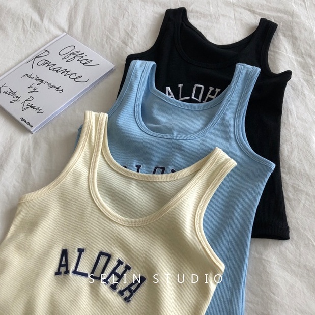 Áo hai dây XIAOZHAINV thêu họa tiết quyến rũ phong cách Hàn Quốc cho nữ có 3 màu lựa chọn