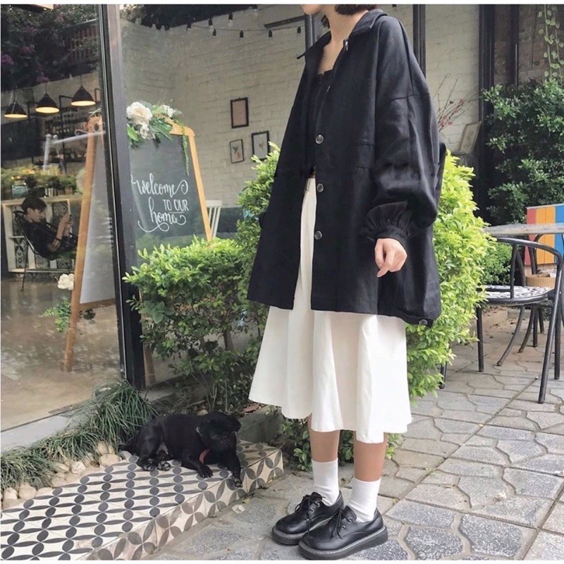 Chân váy dài TRƠN Ulzzang lưng thun màu TRẮNG/ĐEN ❤️ FREESHIP ❤️ Jaystoree | BigBuy360 - bigbuy360.vn