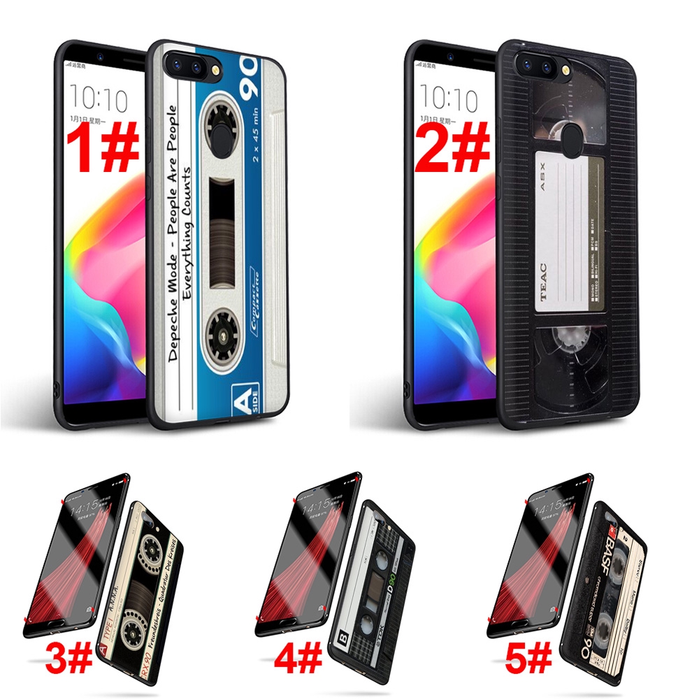 Ốp điện thoại dẻo in họa tiết băng Cassette cũ cho OPPO A3S A5 A9 2020 A5S A7 A7X A1K A37 A39 A59 A77 A83 F9 141S