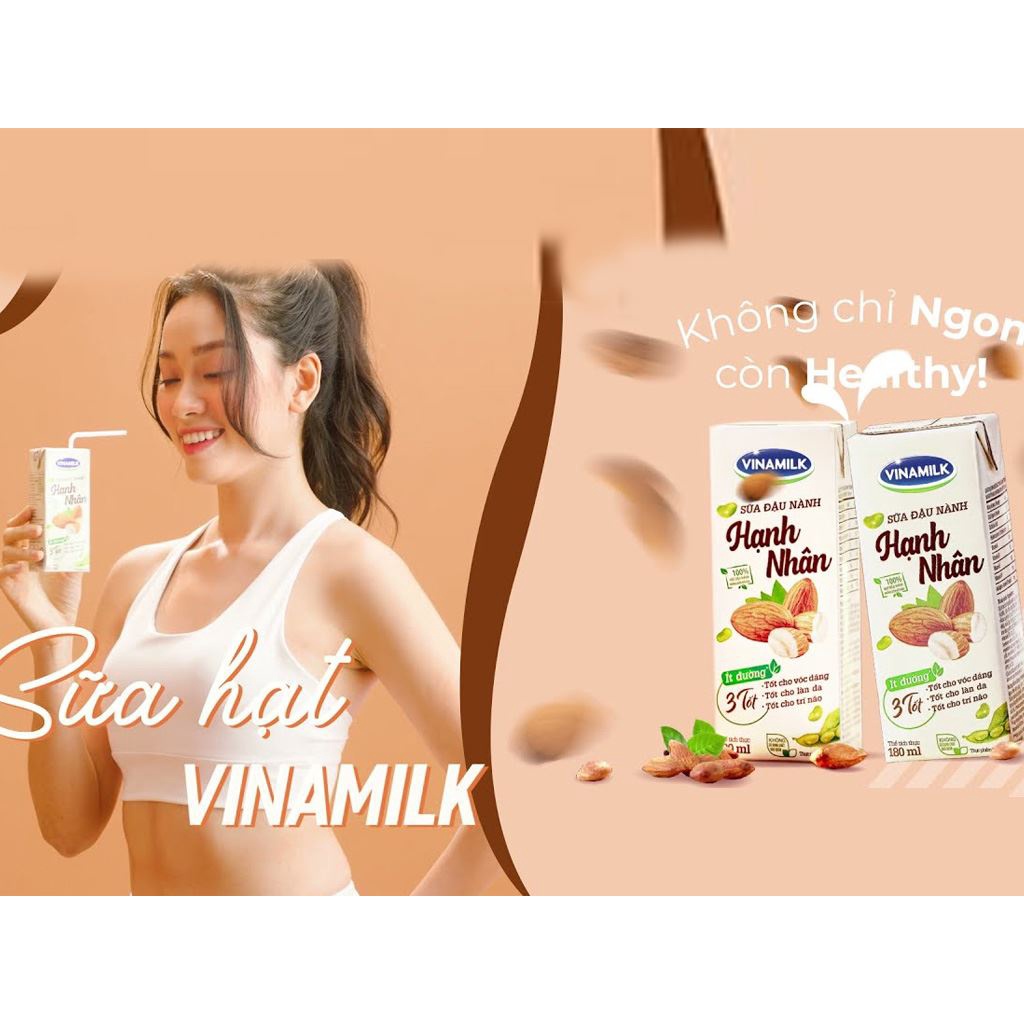 LỐC 4 HỘP SỮA ĐẬU NÀNH VINAMILK 180ML