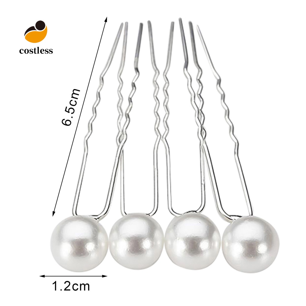 Set 20 ghim cài tóc chữ u đính hạt châu thời trang
