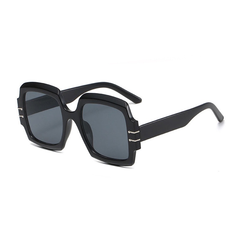 Kính mát SAMJUNE gọng vuông bằng kim loại cỡ lớn phong cách Hàn Quốc thời trang ngoài trời cổ điển