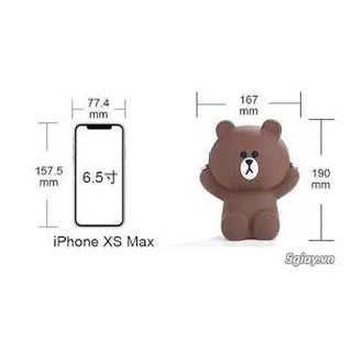 Túi gấu Brown silicon