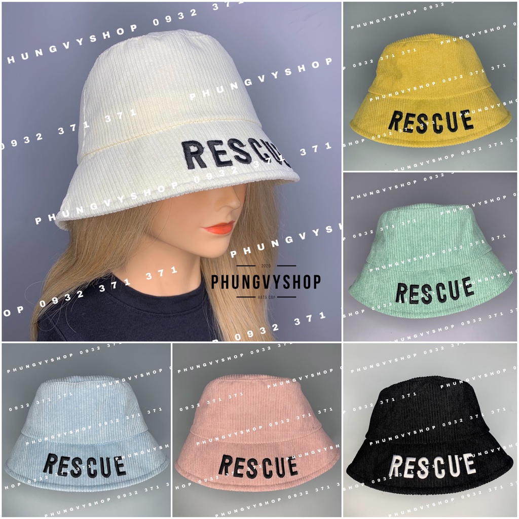 Mũ CỤP cực hot unisex nam nữ- Cup NHUNG TĂM TO RESCUE - nón sụp bucket tai bèo vành