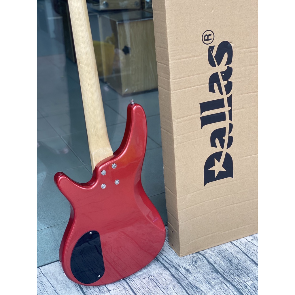 Guitar bass điện Dallas DL-B3 màu đỏ, đen