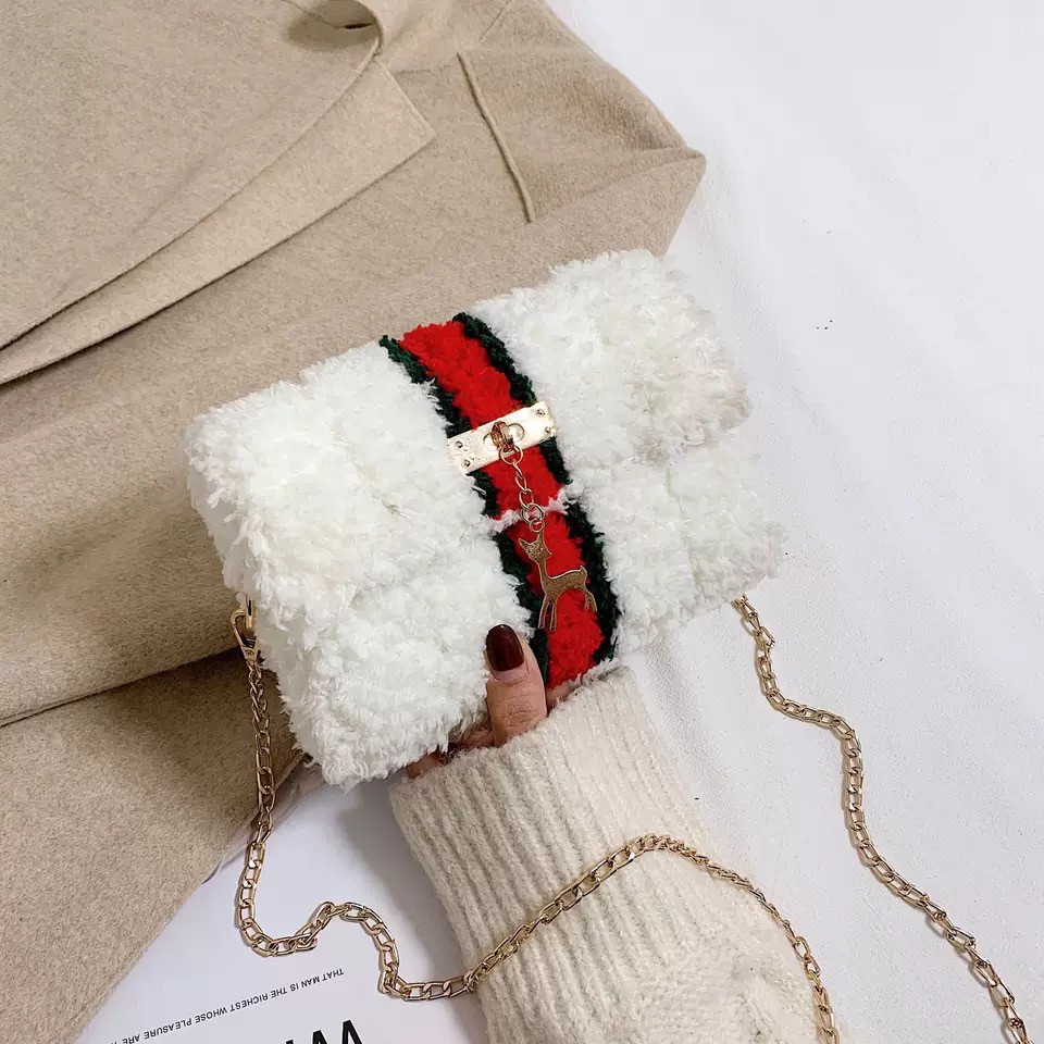 Miss Meow Túi Handmade Tự Đan Đầy Đủ Phụ Kiện Gồm Len Mịn Cancas cắt sẵn Dây Xích Chắc Chắn cực hot | BigBuy360 - bigbuy360.vn