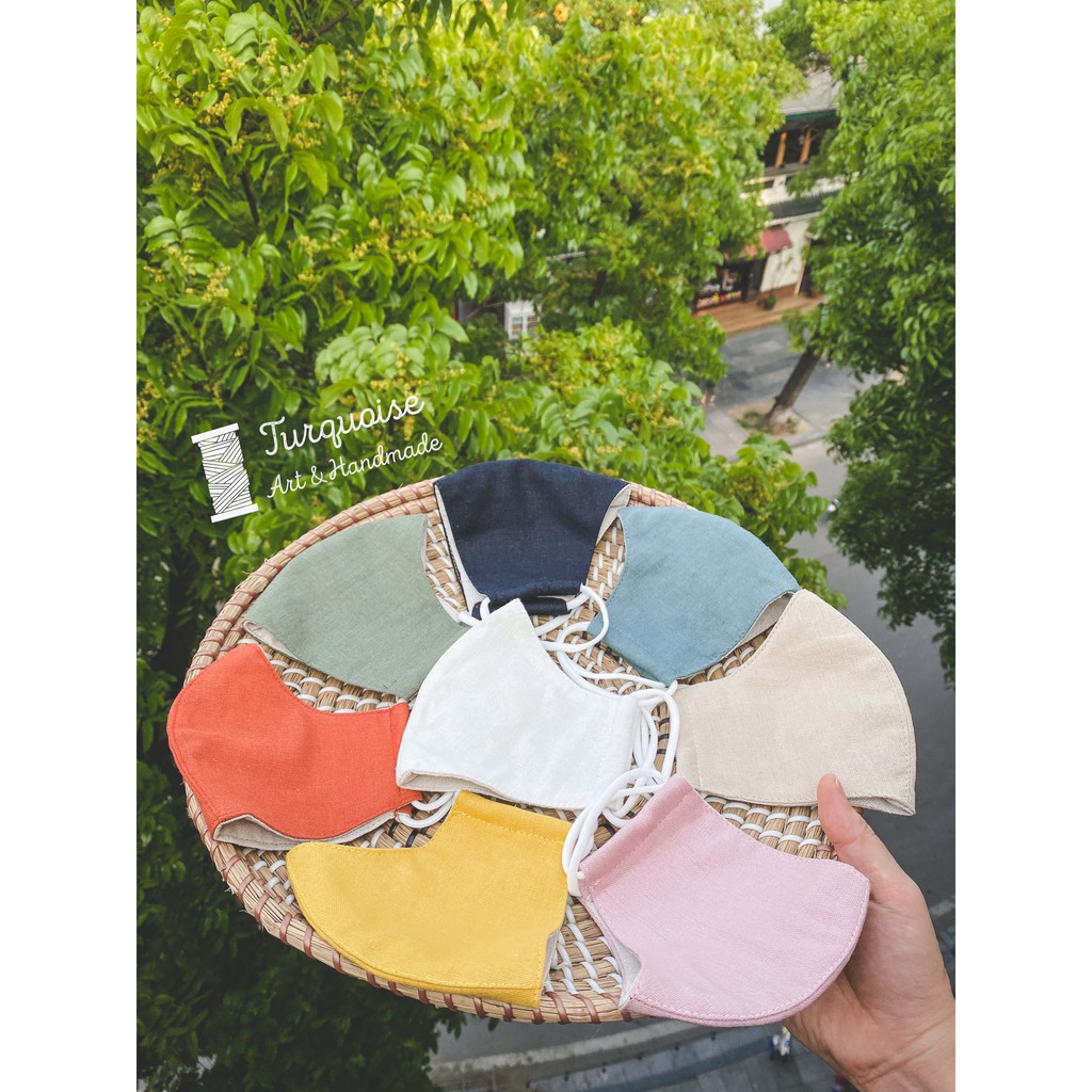 Khẩu trang vải linen 3 lớp - Khẩu trang kháng khuẩn | BigBuy360 - bigbuy360.vn