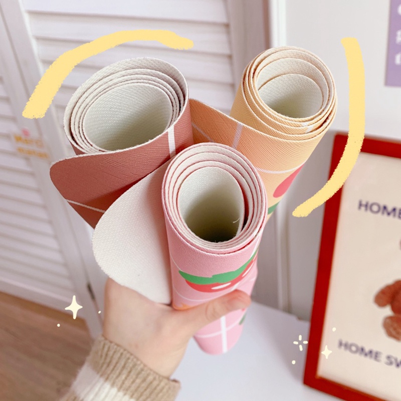 Thảm Lót Chuột Máy Tính Để Bàn Chống Trượt Họa Tiết Hoa Và Thỏ Dễ Thương