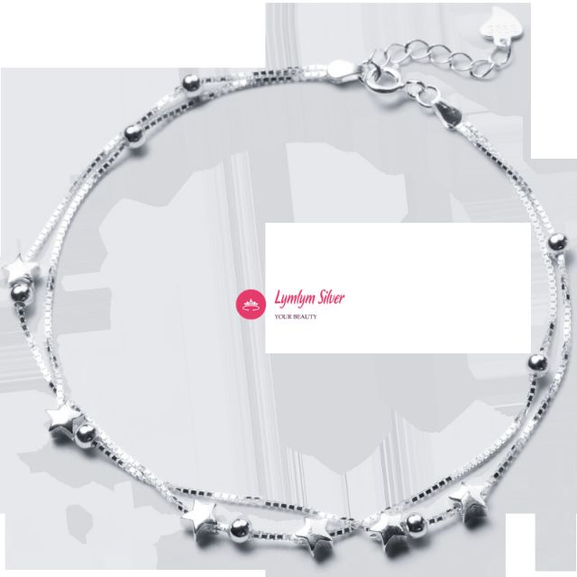 Lắc chân đính hạt hình sao Lymlym Silver bạc 925 cao cấp | BigBuy360 - bigbuy360.vn