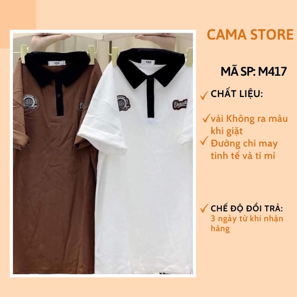 Áo polo nam nữ form rộng tay lỡ CAMA STORE M417