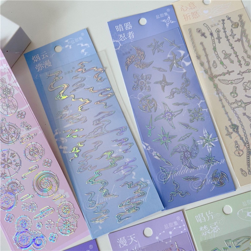 Galaxy Miếng Dán Trang Trí Ba Chiều Bằng Bạc