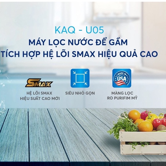 Máy lọc nước sạch để gầm không tủ 10 lõi lọc Karofi KAQ-U05/ U95 - Bảo hành 36 tháng