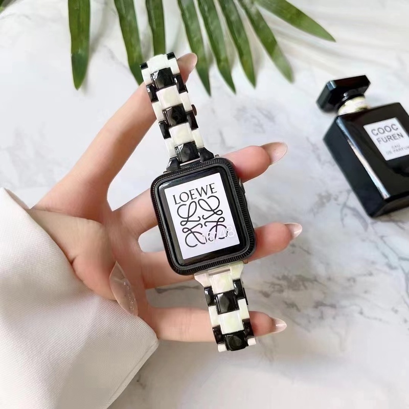 Dây Đeo Đồng Hồ laser Mạ Điện Trong Suốt Dành Cho Apple watch Series 7 6 5 4 3 41mm 45mm