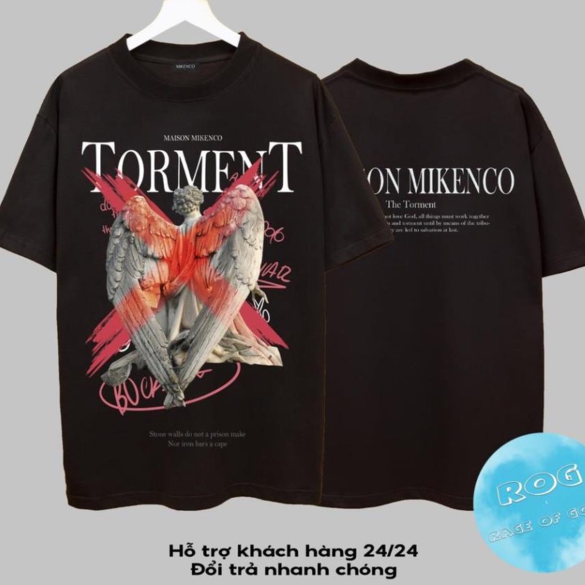 Áo thun tay lỡ MIKENCO THIÊN THẦN TOR Streetwears SG , Áo thun unisex nam nữ from rộng oversize chất liệu cotton