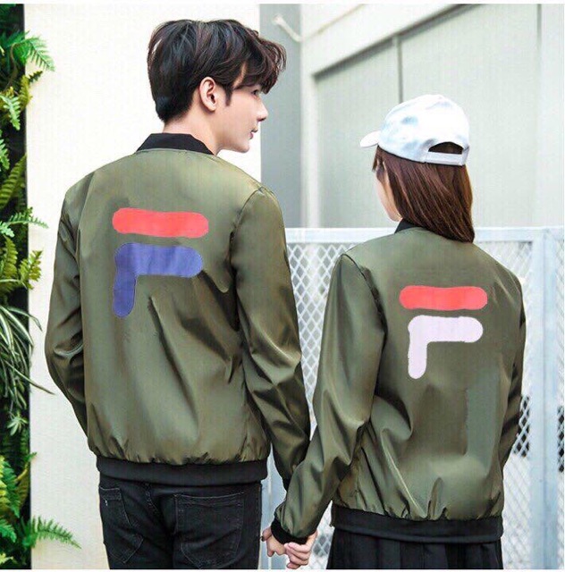 Áo khoác dù cặp chữ Fila