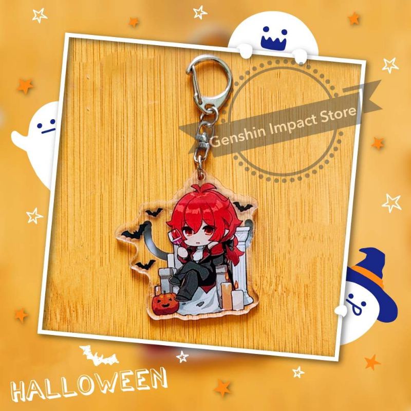 Diluc Móc khoá genshin impact Halloween