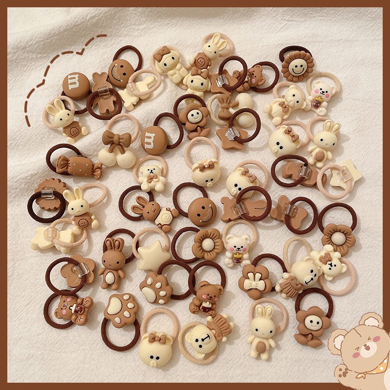 Set 10 dây chun thun buộc tóc cho bé gái dễ thương cute phong cách hàn quốc DC52