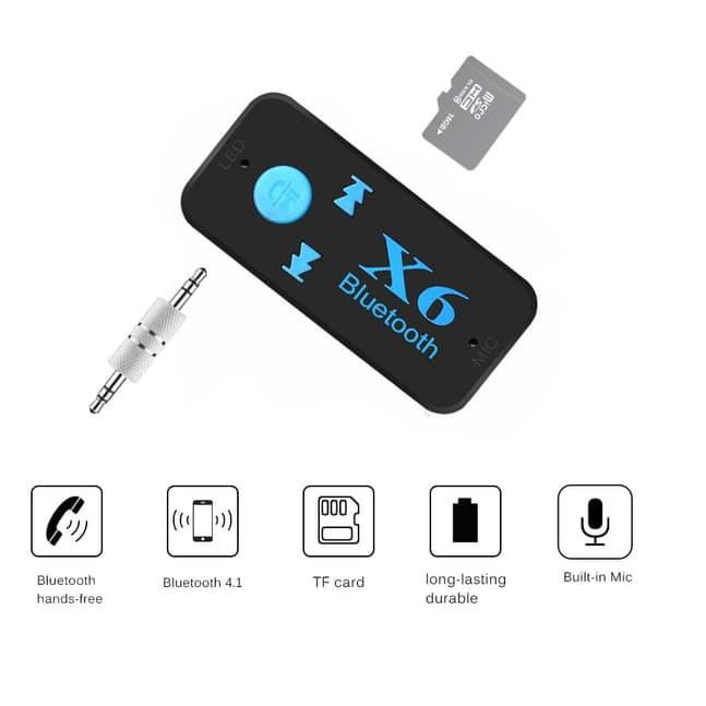 Dfn Thiết Bị Nhận Tín Hiệu Âm Thanh Bluetooth X6 Micro Sd Cho Xe Hơi