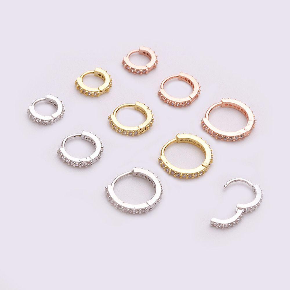 EUCA 1 Khuyên Mũi Bạc / Vàng Hồng Hình Ốc Xà Cừ 6 / 8 / 10mm