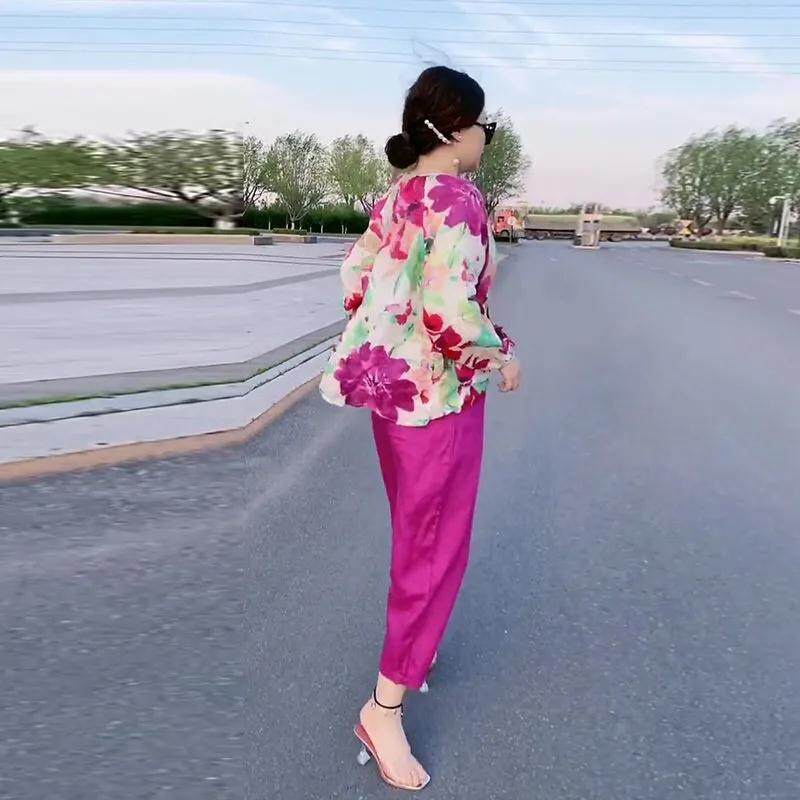 Bộ Đồ Hai Mảnh Áo Dáng Rộng Và Quần Dài Cỡ Lớn Thời Trang Xuân Hè Hàng Mới 2022