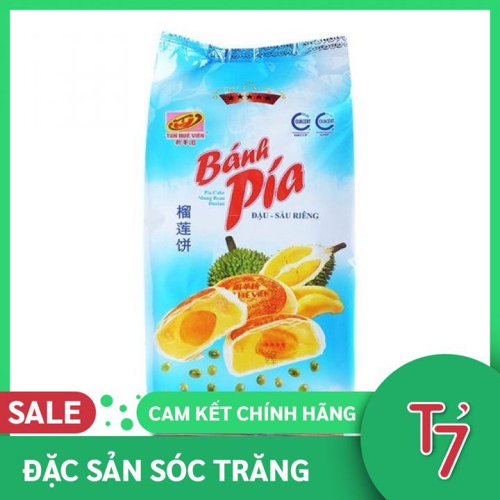 Bánh Pía Tân Huê Viên 5 Sao Đậu Sầu Riêng Trứng Muối Đặc Sản Sóc Trăng Túi 600g