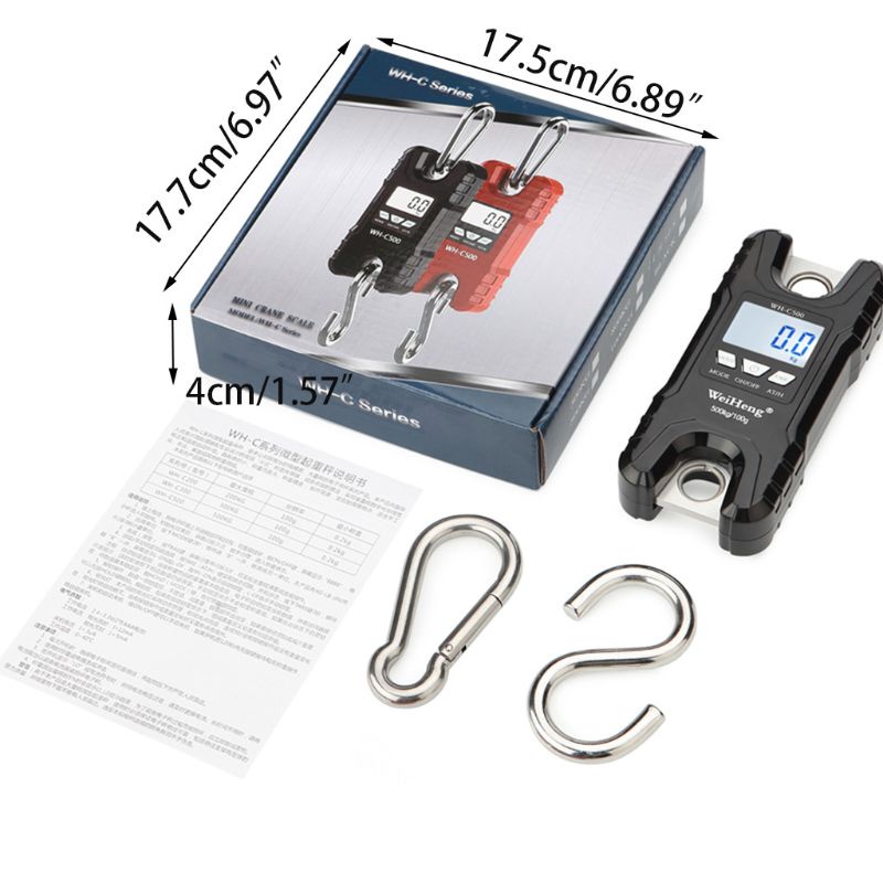 Cân Kỹ Thuật Số Cầm Tay 500Kg / 1000Lb Tiện Dụng Cho Câu Cá / Garage