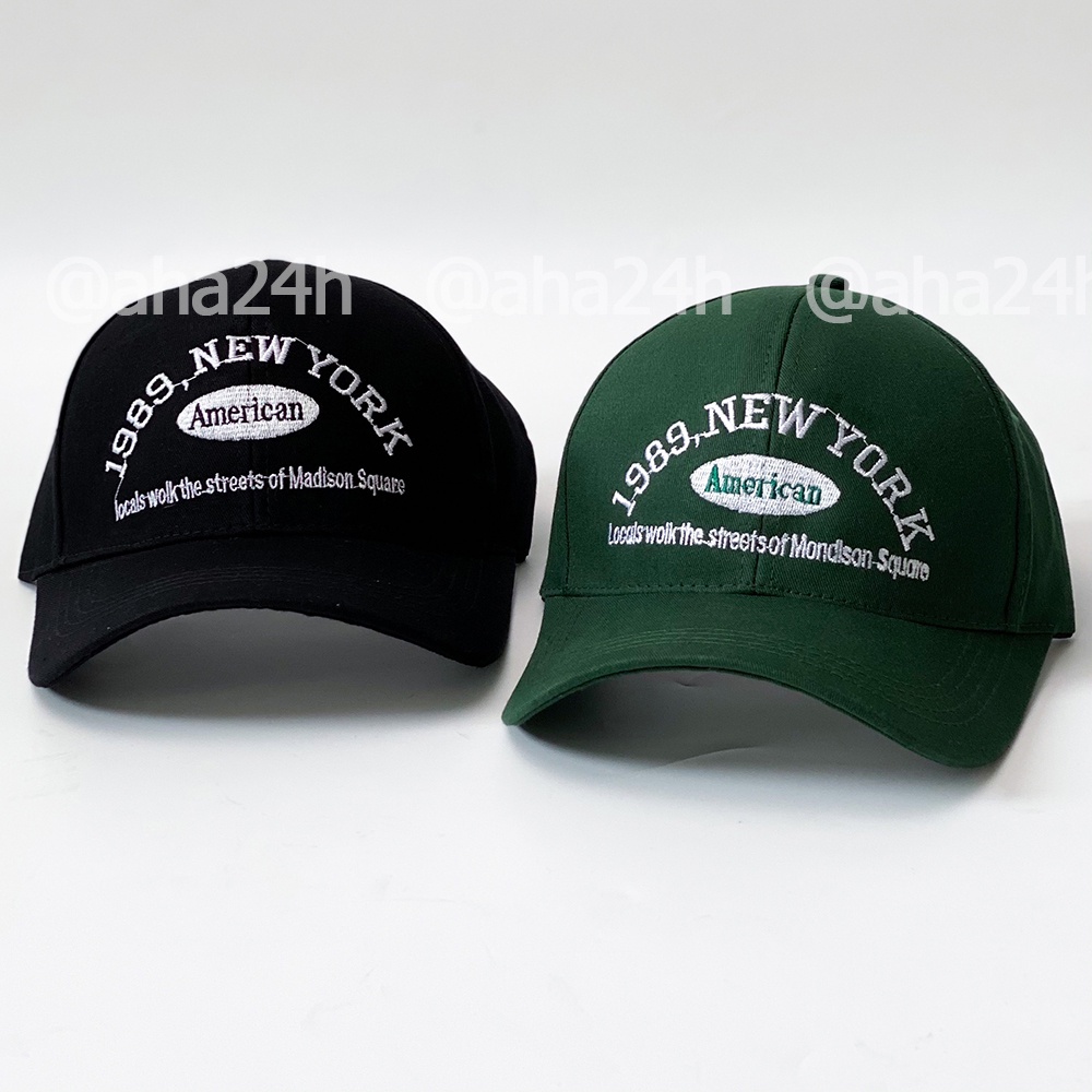 Mũ lưỡi trai thêu chữ 1989 NEWYORK thời trang nón kết nam nữ chất kaki AH1670