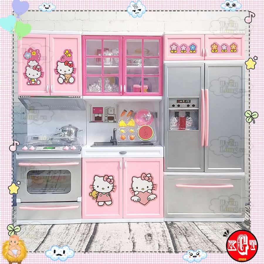 Bộ Đồ Chơi Nhà Bếp Hello Kitty Cho Bé (Cam Kết Hàng Như Ảnh, Lỗi 1 Đổi 1)