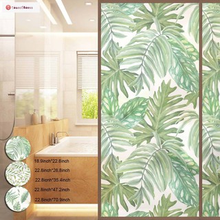 Miếng dán kính PVC họa tiết lá cây đẹp mắt trang trí nội thất đẹp mắt