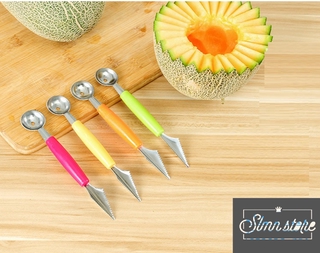 Dụng Cụ Gọt Tỉa Hoa Quả, trái cây 2 Đầu , Muỗng Múc Trái Cây, Muỗng Bingsu. SD2_Muctraicay