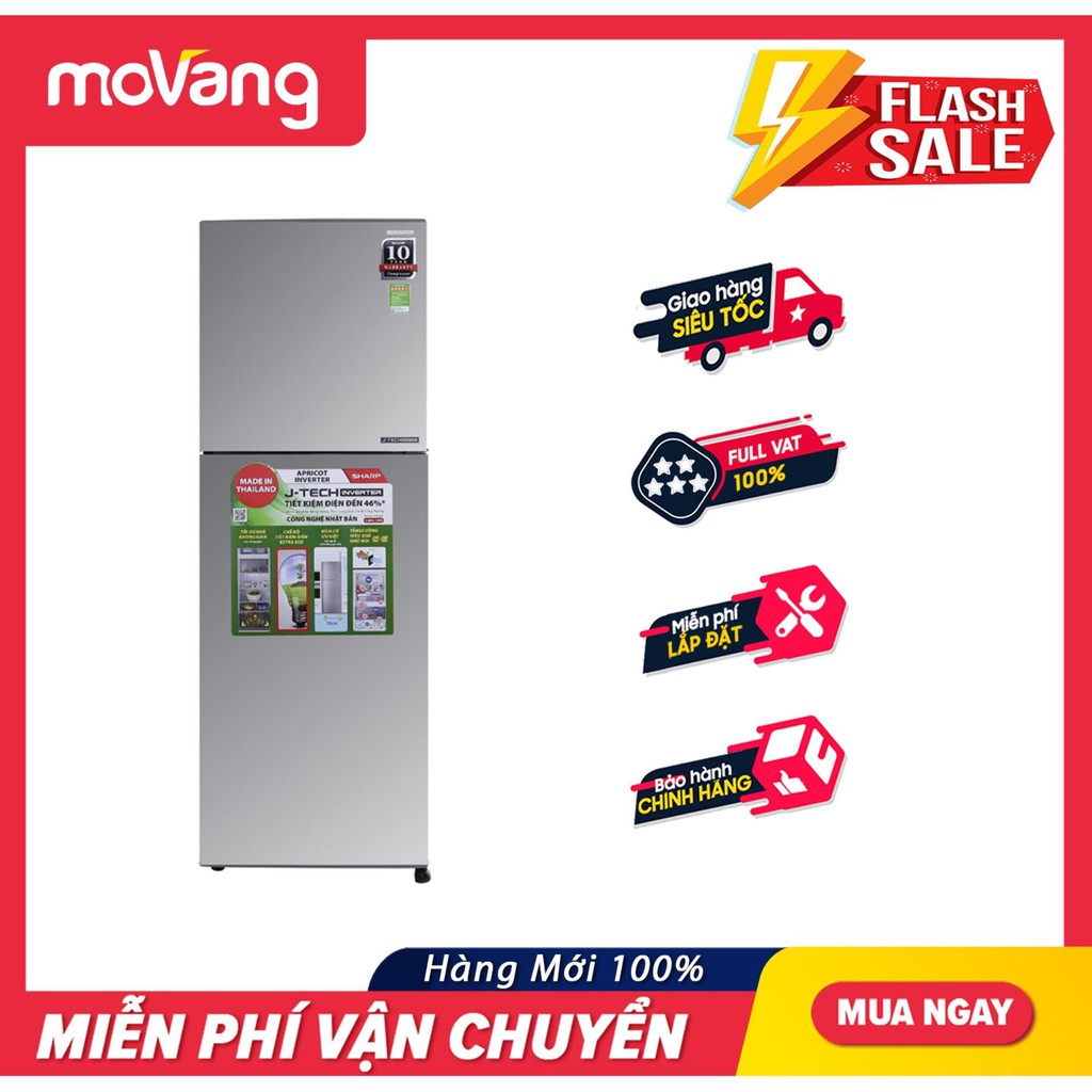 (HCM) Tủ lạnh Sharp Inverter 224 lít SJ-X251E-SL