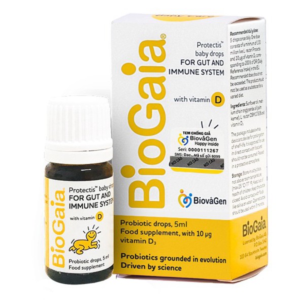 {Chính hãng} Men Vi Sinh BioGaia Protectis + D3 Drops – Hỗ trợ tiêu hóa khỏe, đề kháng tốt, phát triển hệ xương răng