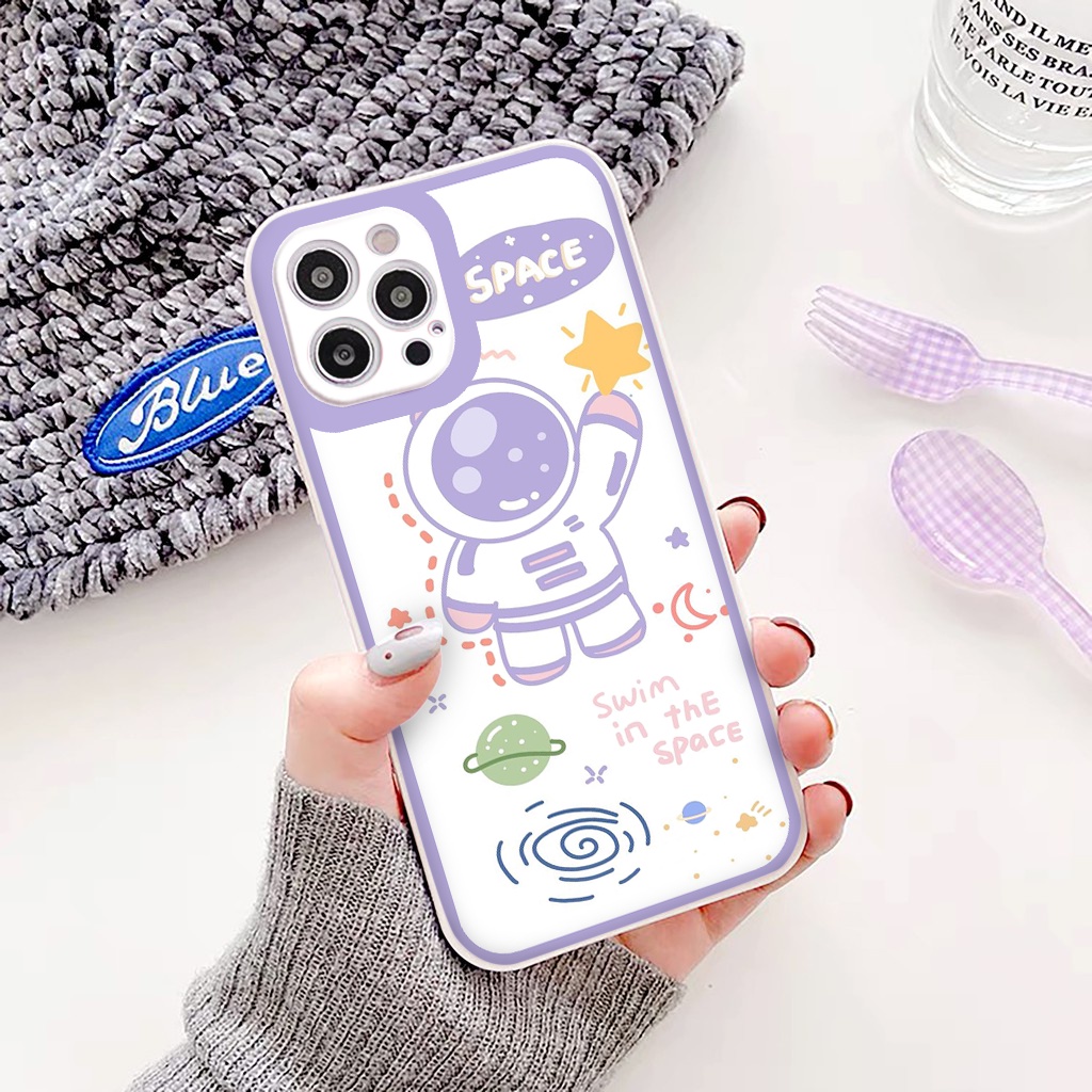 Ốp Iphone Swim in the Space ốp lưng iphone cạnh vuông đủ mã từ 6 đến 13promax