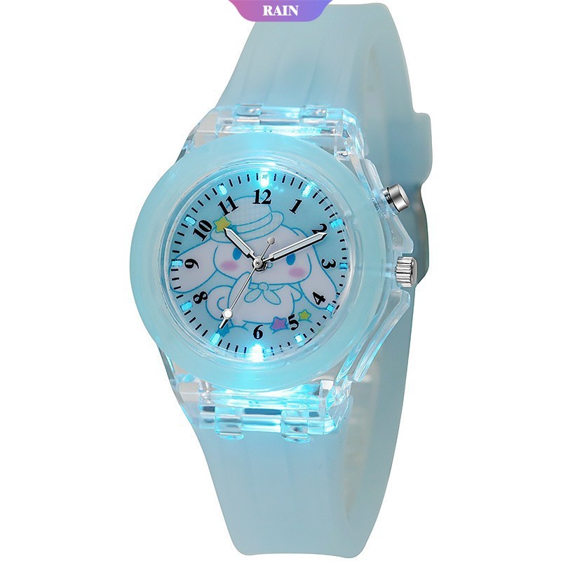 Đồng Hồ Điện Tử Họa Tiết Hoạt Hình Sanrio Có Đèn LED Nhiều Màu Sắc Dành Cho Bé