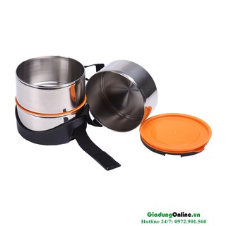Cặp lồng cơm inox 3 tầng Lock&Lock LHC990 620ml
