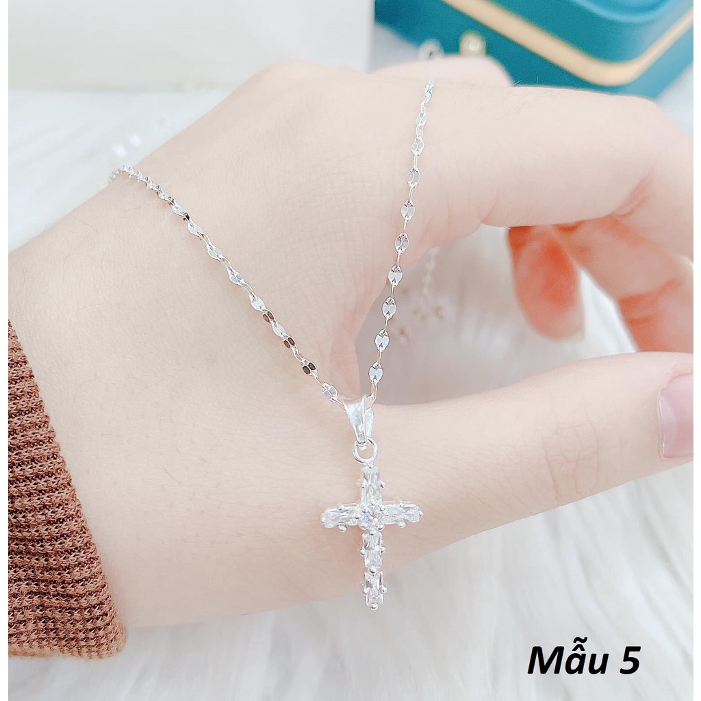 Dây chuyền nữ bạc Ý mặt thánh giá MS95b