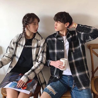 Sơ mi sọc caro unisex