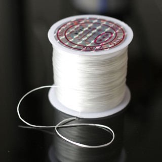 Dây cước chun tơ co giãn màu trắng xỏ vòng tay phong thủy vòng hạt gỗ handmade diy tiện lợi