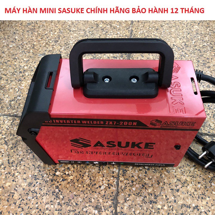 Máy Hàn Điện Tử Mini inverter Sasuke ZX7-200F Và ZX7-200N Chính Hãng Đầy Đủ Phụ Kiện Tặng 5 Que Hàn