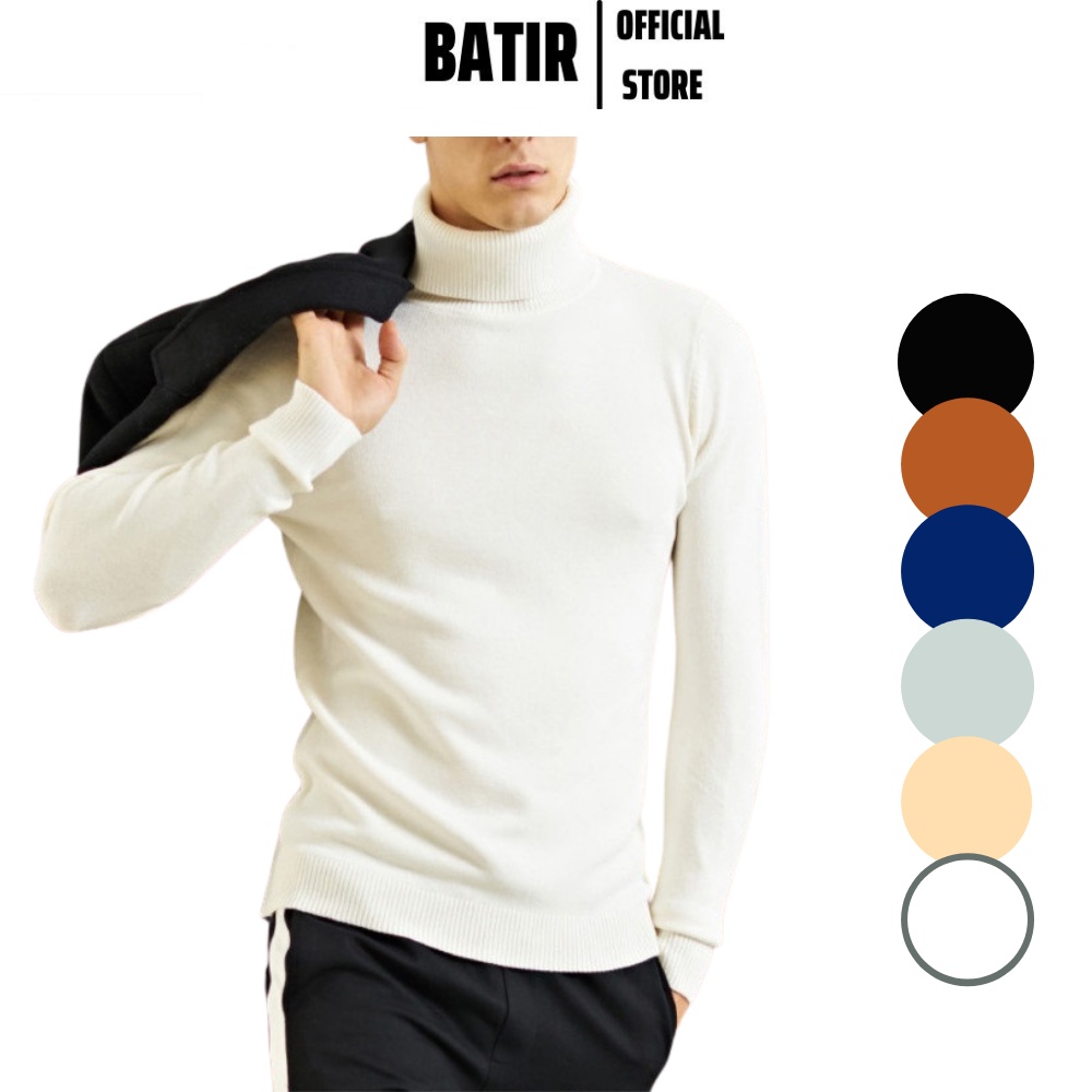 Áo len nam cổ lọ BATIR chất len mềm mịn kiểu dáng Hàn Quốc