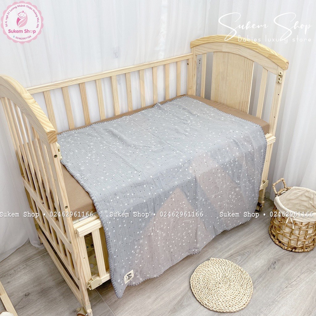 Chăn Xô 4 Lớp VIỀN TO BéBé Chất Xô Hàn Thoáng,Mềm, Siêu Nhẹ